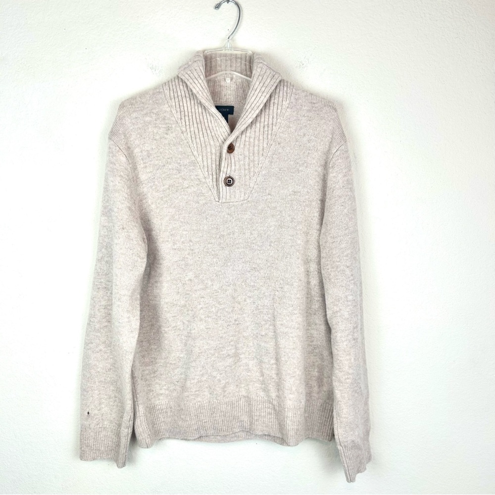 J. Crew Beige Wool Button Down Sweater